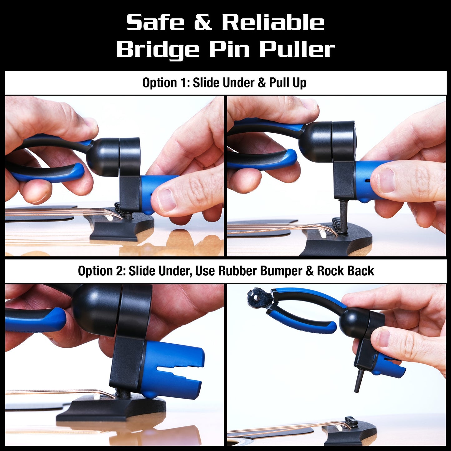 MusicNomad GRIP ONE - String Winder, String Cutter, Bridge Pin Puller- Guitar Tool for Acoustic, Electric & Bass Guitar (MN223)