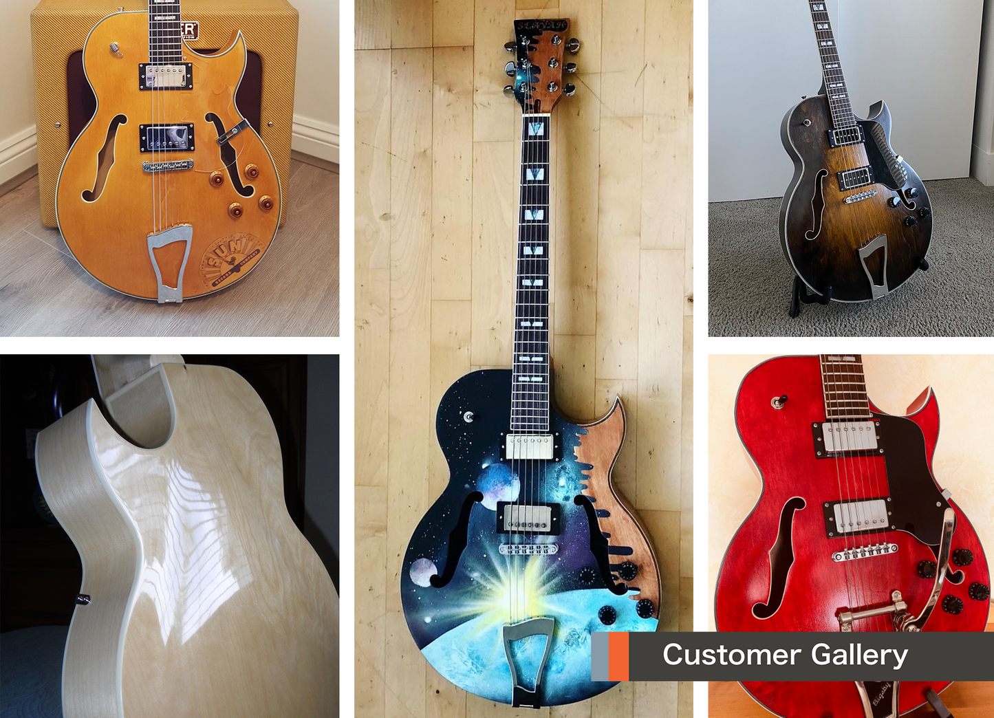 HB2 Hollow Body Style Build Your Own Guitar Kit
