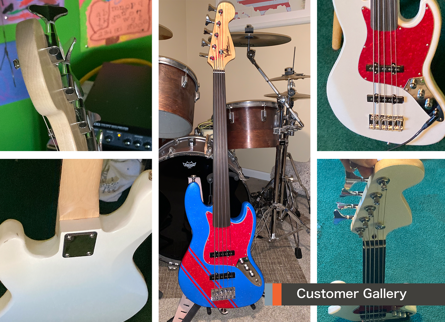 JB Style Fretless Build Your Own Bass Guitar Kit