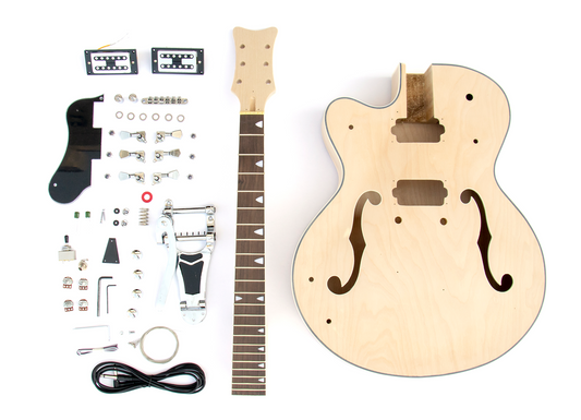 HB Hollow Body Style Left Hand Build Your Own Guitar Kit