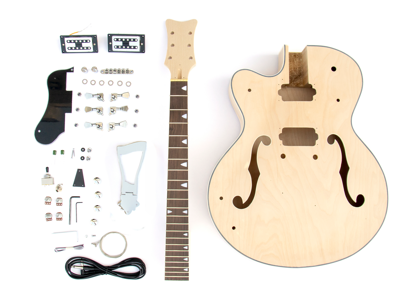 HB Hollow Body Style Left Hand Build Your Own Guitar Kit