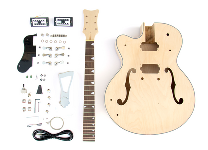 HB Hollow Body Style Left Hand Build Your Own Guitar Kit