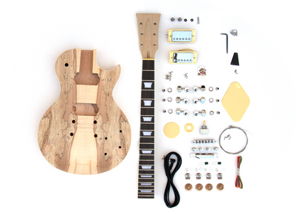 Singlecut Spalted Maple Set Neck Build Your Own Guitar Kit