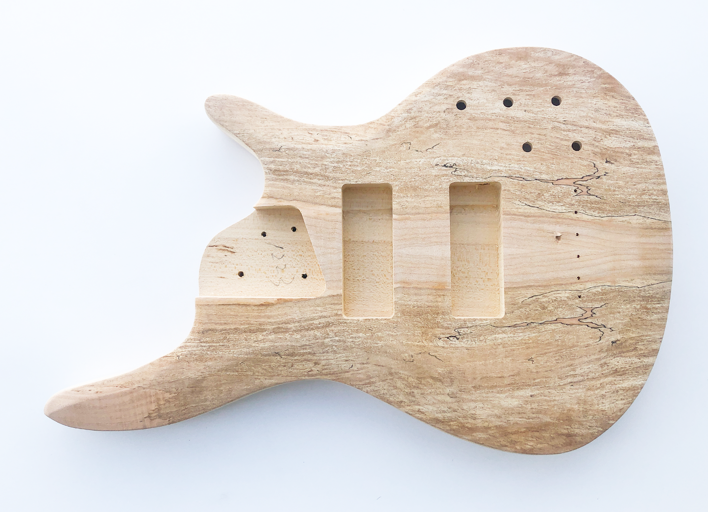 5 String Style Spalted Maple Build Your Own Bass Guitar Kit