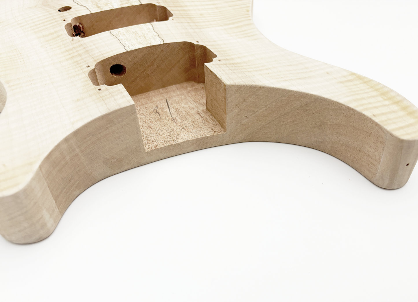 Double Cut Spalted Maple Build Your Own Guitar Kit