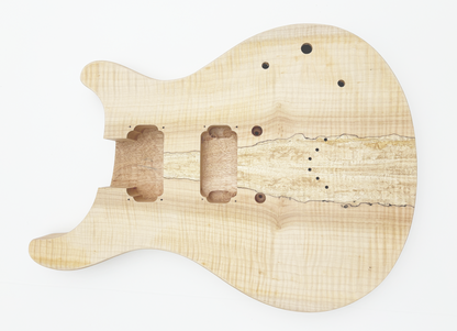 Double Cut Spalted Maple Build Your Own Guitar Kit