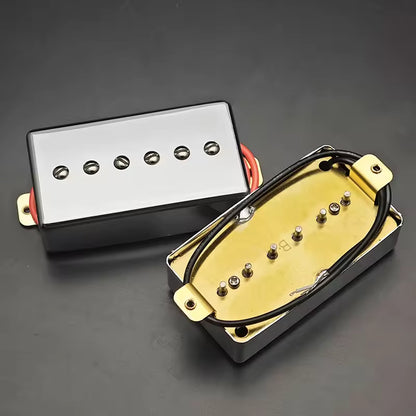 Chrome Humbucker-sized P90 Set