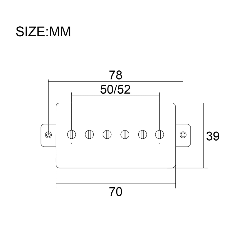 Chrome Humbucker-sized P90 Set
